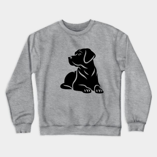 Black Labrador Dog Crewneck Sweatshirt by KayBee Gift Shop